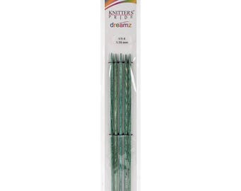 Double Point Needles Size 4 Knitters Pride Dreamz Birch Wood Knitting Double Points 8 inch Long Set of 5 needles 3.5mm