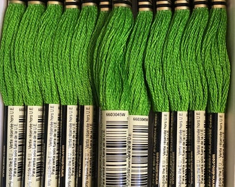 DMC 906 Medium Parrot Green Embroidery Floss 2 Skeins 6 Strand Thread for Embroidery Cross Stitch Needlepoint Sewing Beading 2 Skeins