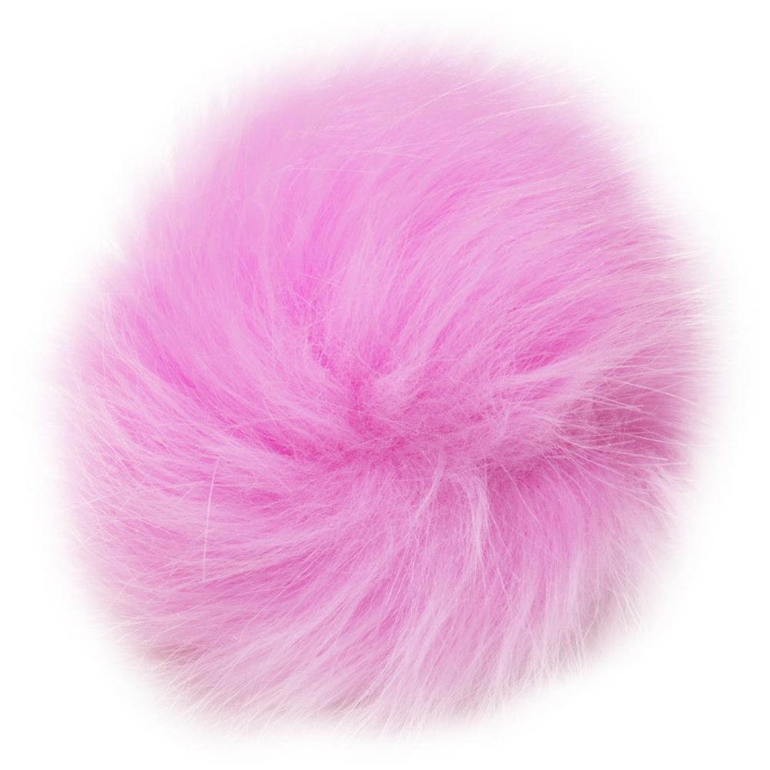 Pepperell Faux Fur Pom with Loop Pink