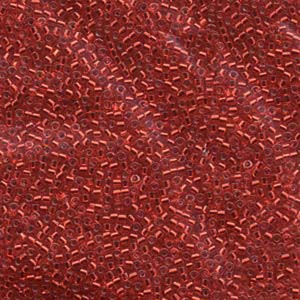11/0 Miyuki Delica Silver Lined Red Glass Seed Beads 7.2 grams DB0602