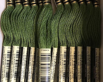 DMC 937 Medium Avocado Green Embroidery Floss 2 Skeins 6 Strand Thread for Embroidery Cross Stitch Needlepoint Sewing Beading