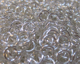 100 Silver Plated Brass 5mm Jump Rings 20 ga F120