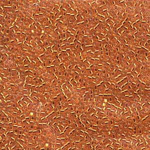 11/0 Miyuki Delica Silver Lined Orange Glass Seed Beads 7.2 grams DB045