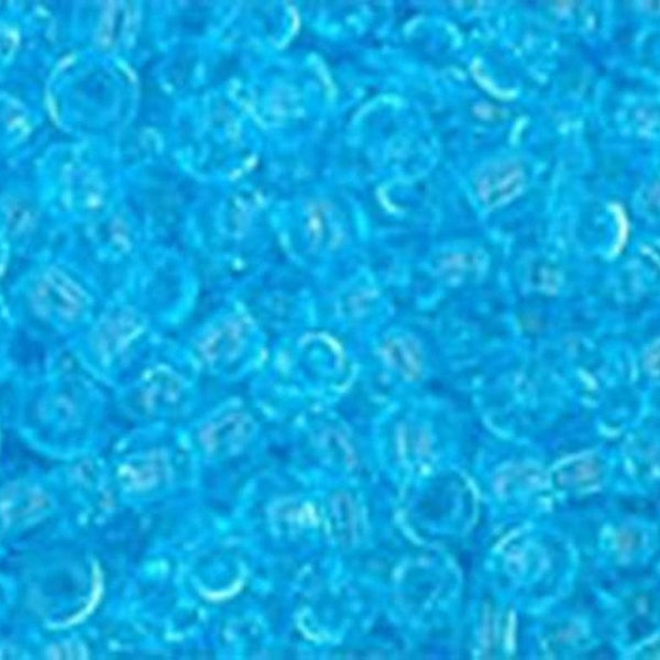 11/0 Transparent Aqua Blue Japanese Seed Beads 6 Inch Tube Approx 28 grams #148