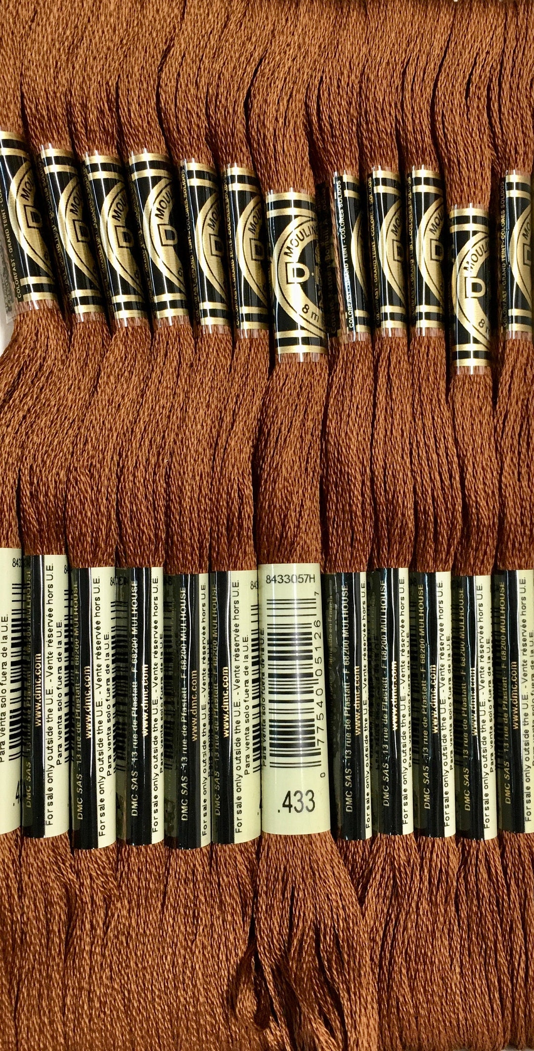 DMC 6 Strand Embroidery Cotton 8.7yd Medium Brown Grey