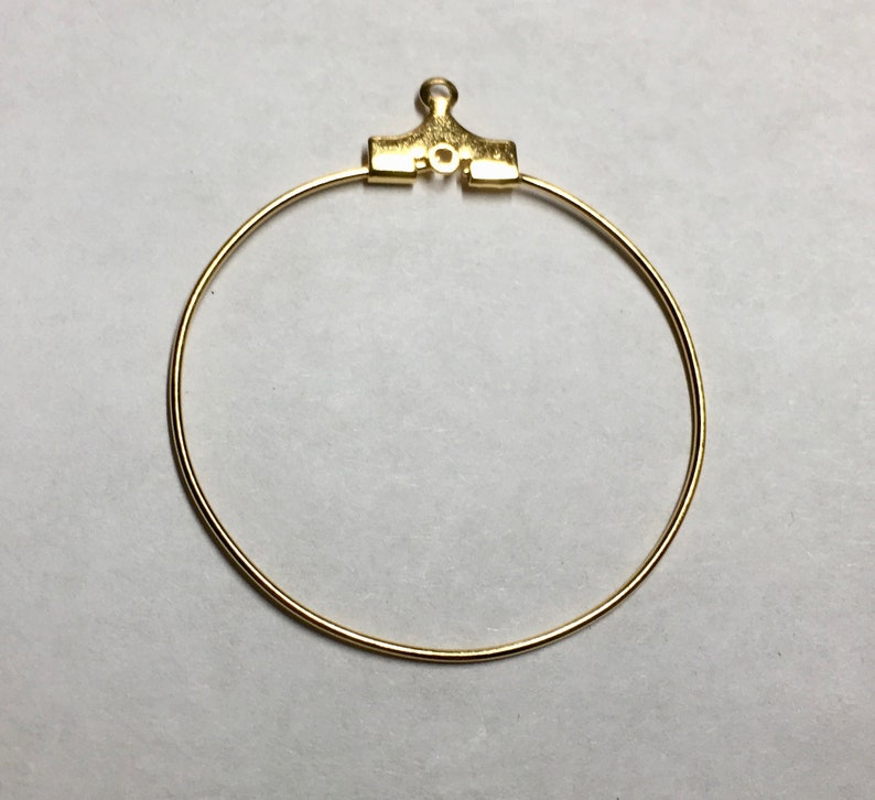 Beading Hoops Gold Plated Smooth Round Bead Hoops 30mm With Etsy