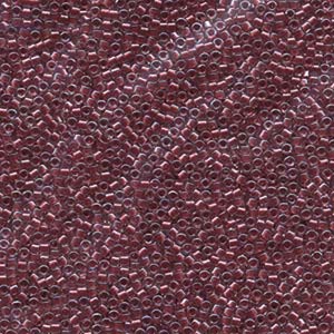 11/0 Miyuki Delica Crystal Lined Sparking Cranberry Glass Seed Cylinder Beads 7.2 grams DB924