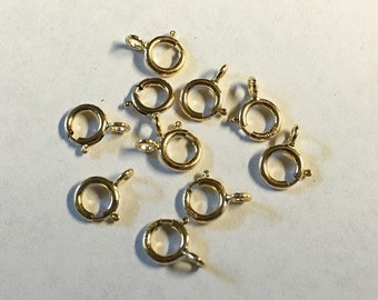 Spring Ring Clasp Gold Filled Spring Rings 5mm 10 Clasps F376B