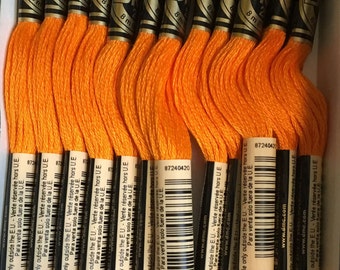 DMC 971 Pumpkin Embroidery Floss 2 Skeins 6 Strand Thread for Embroidery Cross Stitch Needlepoint Sewing Beading