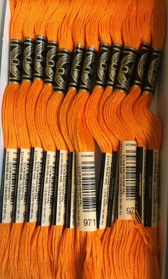 Embroidery Floss Kit-24 Skeins Premium Cross Stitch Thread for Knitting,  Embroidery Stitching and Cross Stitch Project (Orange)