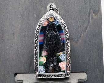 Santa Muerte Negra/Black robe LGBT protection trans loaded amulet