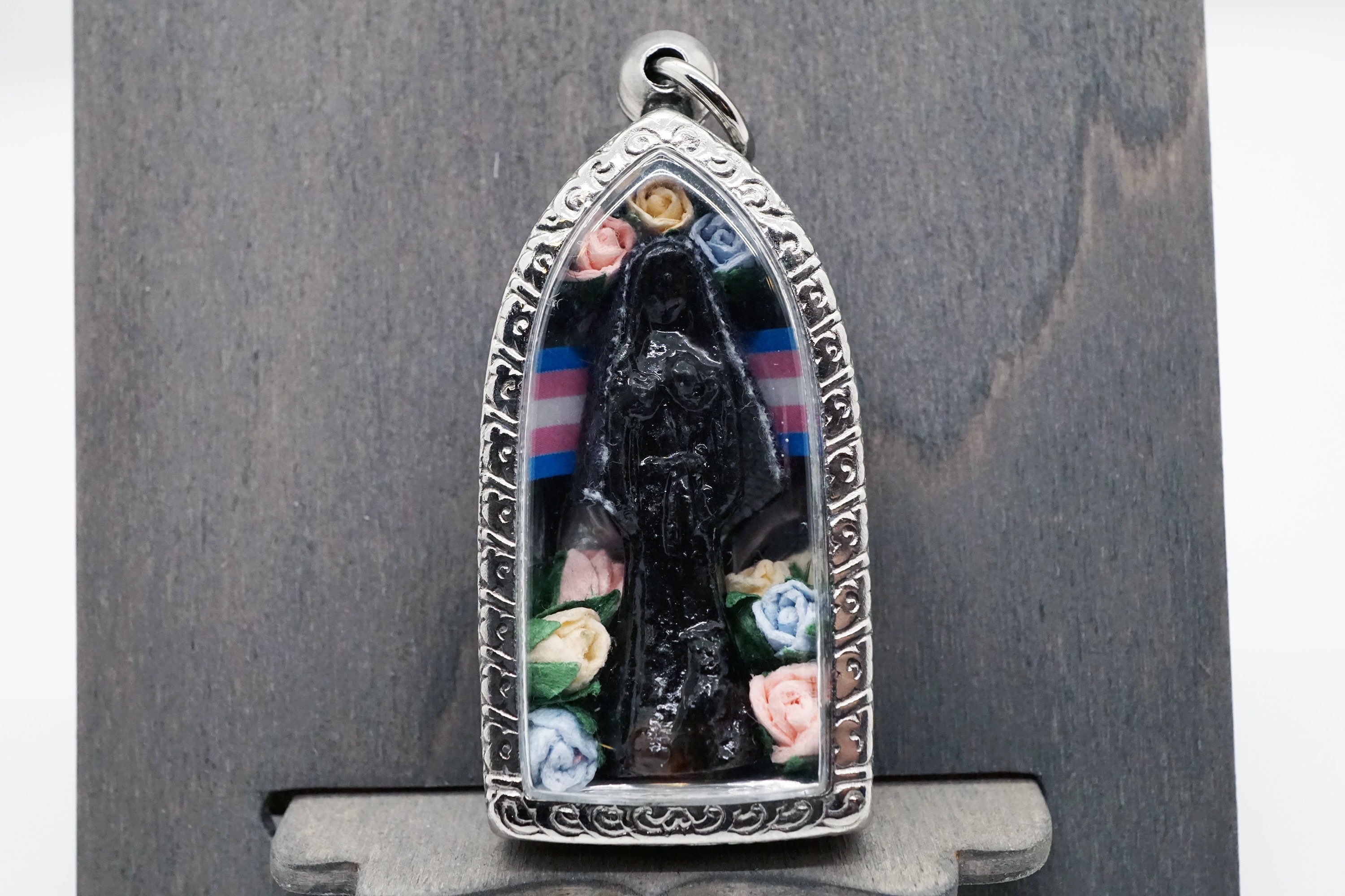 Santa Muerte Negra/black Robe LGBT Protection Trans Loaded Amulet - Etsy