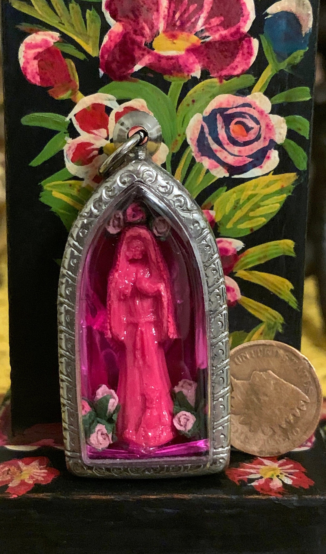 Santa Muerte Rosa/pink Robe Loaded Amulet - Etsy