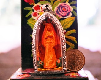 Santa Muerte Anaranjado/Orange Robe Loaded Amulet