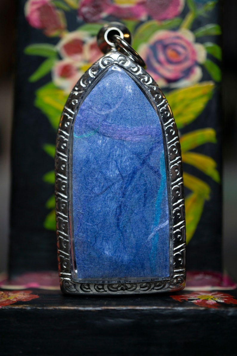 Santa Muerte Azul/blue Robe Loaded Amulet - Etsy