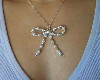 Pearl Bow Earrings