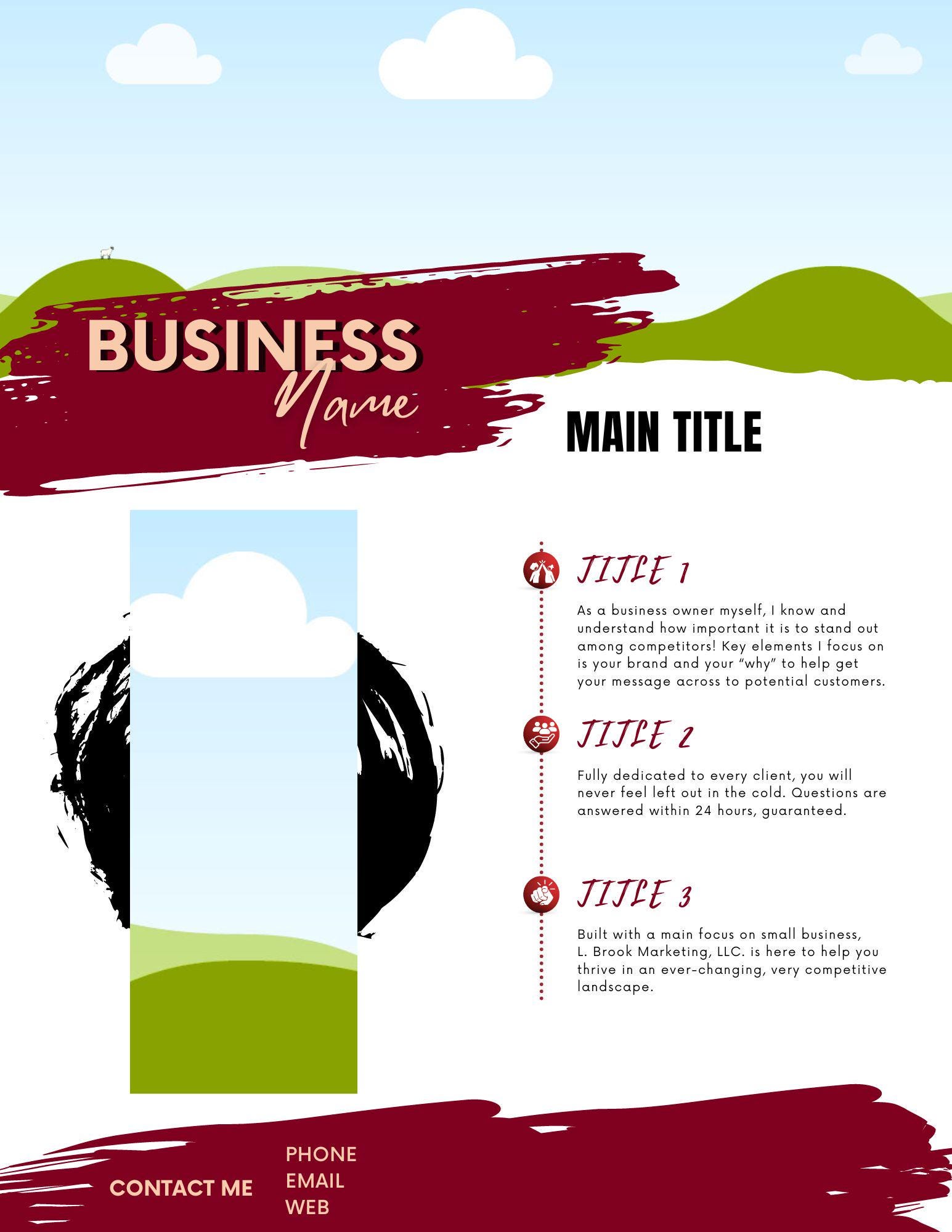 Flyer Template Etsy