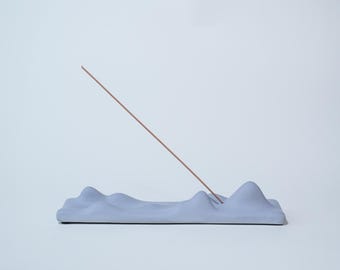 Modern Concrete Incense Holder, Minimalist Zen Ash Catcher, Japandi Wabi Sabi Decor