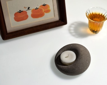 Minimalist Concrete Incense Burner | Modern Zen Decor Tray, Meditation Holder
