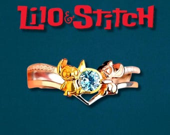 Lilo & Stitch Inspired Ring – Y2K Jewelry, Cute Cartoon Fashion Band, Unique Gift for Her