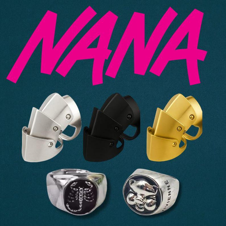 Nana Anime Inspired Rings Collection – Gothic Punk Style Jewelry, Manga ...