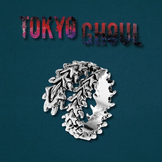 Tokyo Ghoul Inspired Ring – Y2K Anime Jewelry, Dark Cosplay Band, Collectible Gift for Anime Fans & Cosplayers