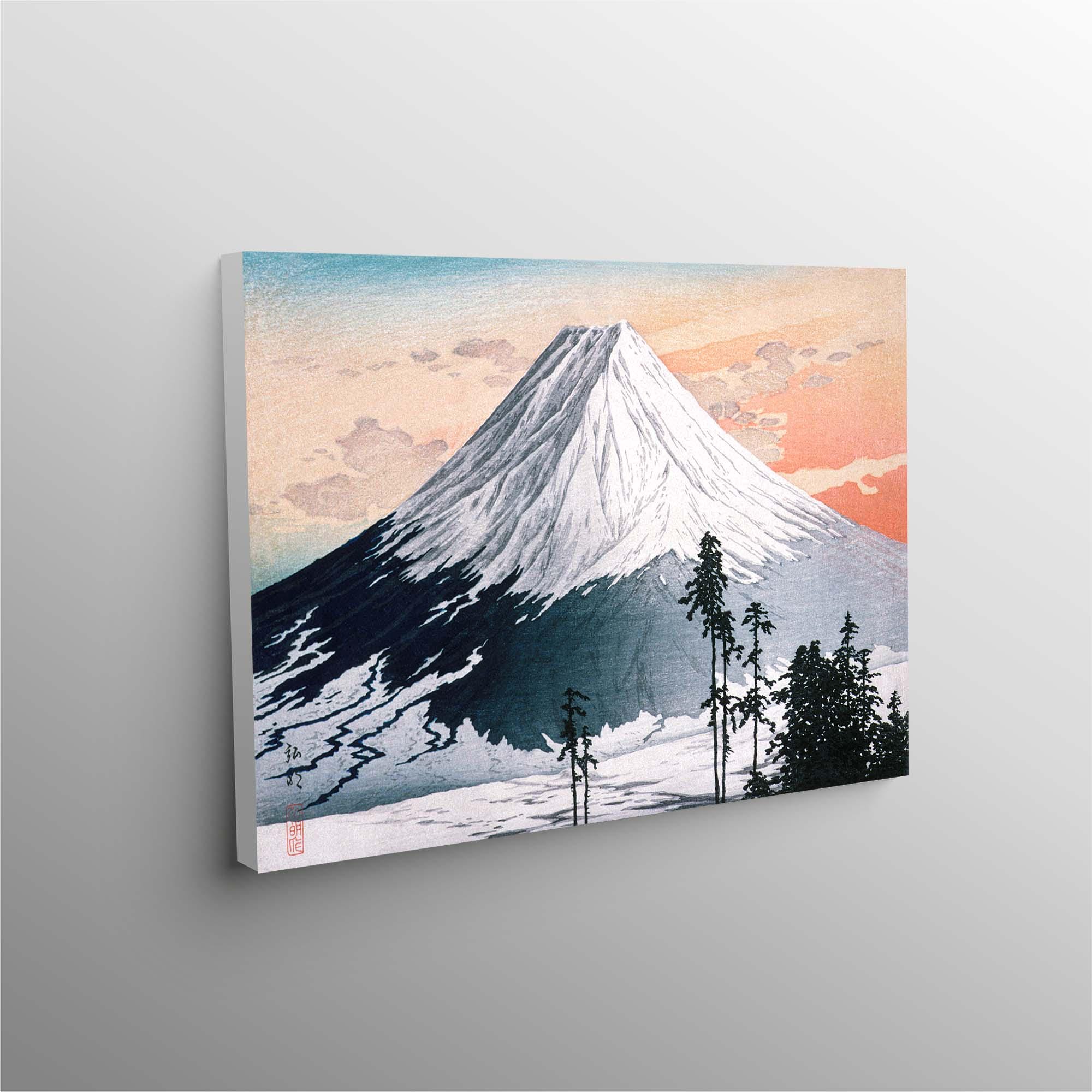 浮かぶ島」 安達雅一 富士山 絵画 日本画 染色 工芸 作家 版画 富士山