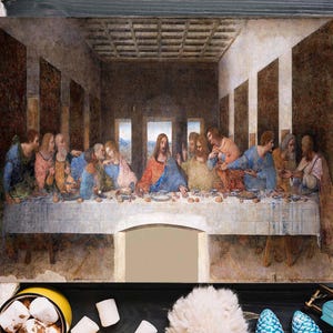 The Last Supper Wall Art, Leonardo da Vinci Canvas Print, Renaissance Religious, Christian Decor, Classic Masterpiece Reproduction, Catholic
