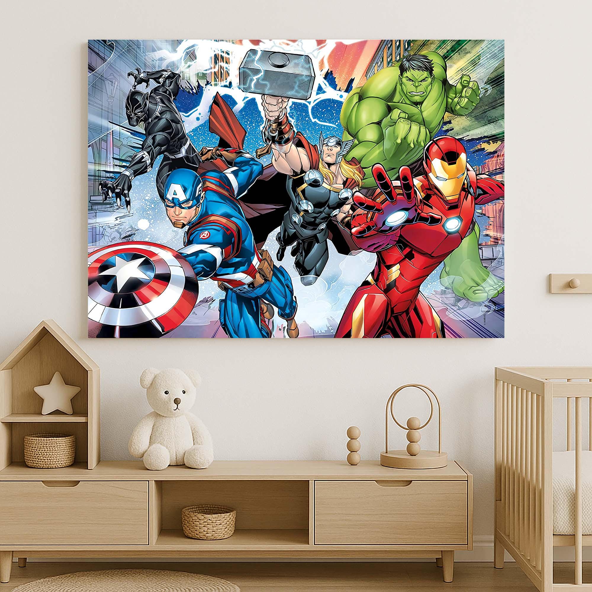 Arte Murale Con Supereroi Ad Acquerello - Stampe Effetto - Foto 3