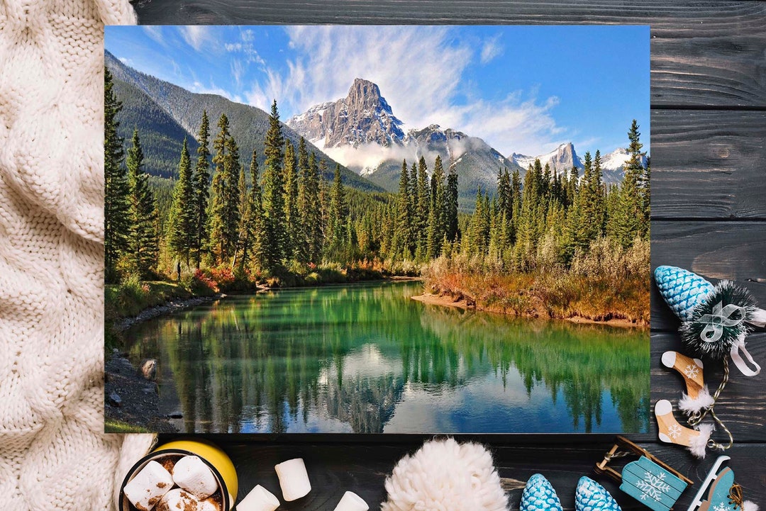 Mountain Lake Trees Forest Canvas Wall Art Design, Lake Tree Forest ...