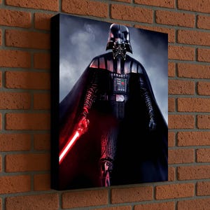 Darth Vader Wall Art, Star Wars Canvas, Sith Lord Poster, Sci-Fi Room Decor, Dark Side Home Decor, Star Wars Gift for Him, Movie Character