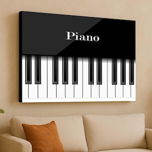 Piano Wall Art, Music Room Art, Piano Keys Decor, Musician Gift, Piano Player Art, Modern Music Art, Classical Music Decor, Music Wall Decor