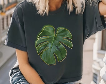 Monstera Shirt, Monstera Leaf Shirt, Monstera Leaf Tee, Botanical Shirt, Houseplant Shirt, Gift for Gardeners, Gardener Shirt, Gardening Tee
