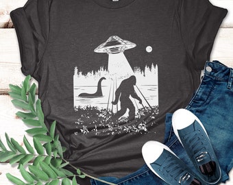 Bigfoot Shirt, Sasquatch Shirt, Funny Bigfoot Shirt, Hiking Shirt, Yeti Shirt, Loch Ness Monster Shirt, Ufo Shirt, Adventure Shirt, Cool Tee
