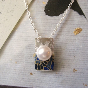 handmade japanese chiyogami washi origami paper sterling pendant by cra1nes on etsy