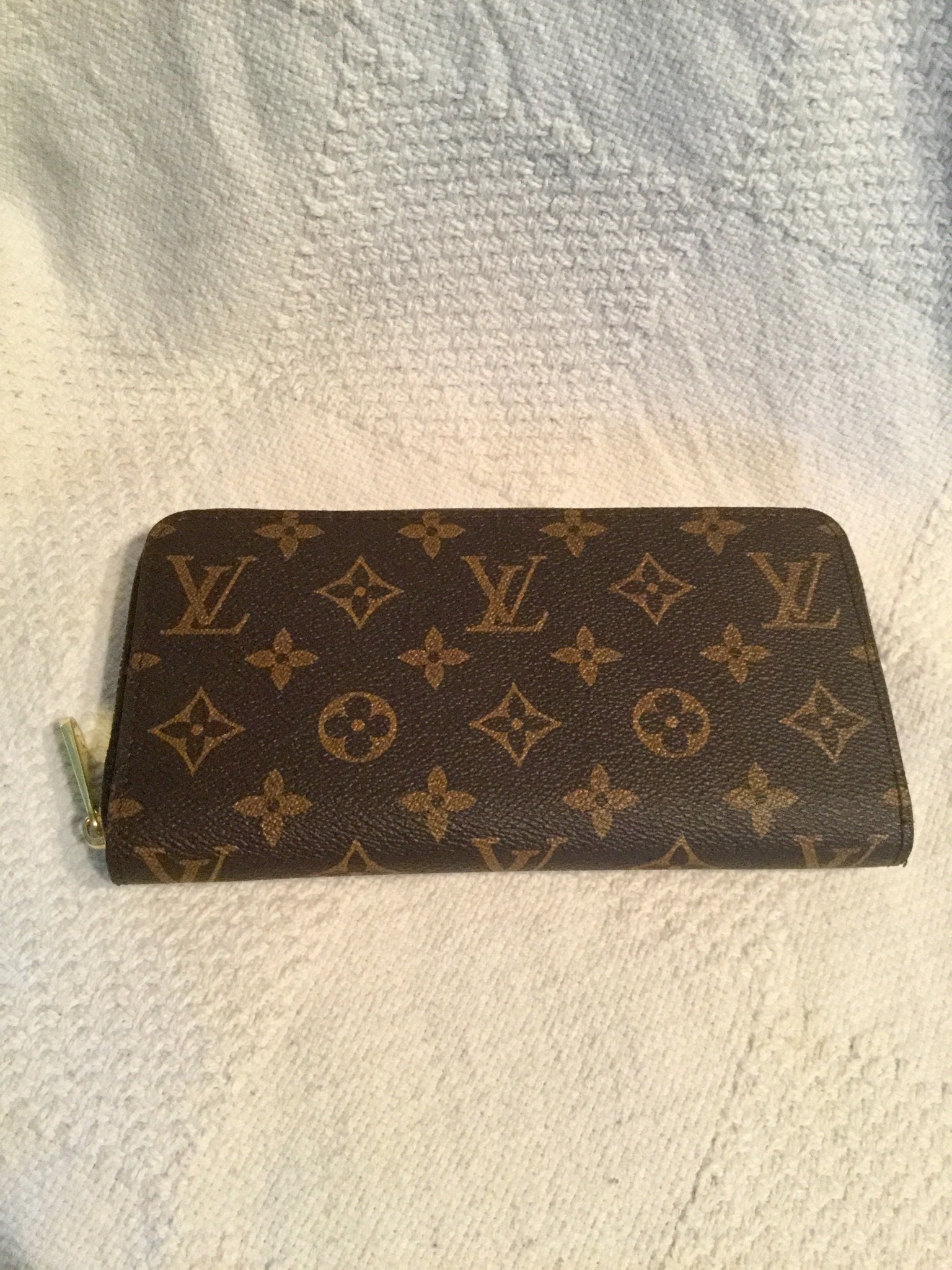 Louis Vuitton type Classic monogram zip around wallet NEW | Etsy België