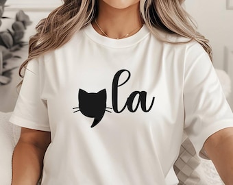 Comma La Cat Shirt, Kamala Harris T-Shirt, Funny Cat Pun, Kamala For The People, Democrat Shirt, Vice President, Holiday Gift