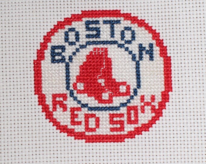 Cross Stitch Boston Red Sox Etsy