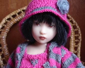 31.  English and  French INSTANT DOWNLOAD PDF knitting Pattern bjd or Helen Kish artist dolls 16"