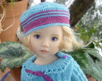 55. English and  French INSTANT DOWNLOAD PDF knitting Pattern 13" dolls Little Darling