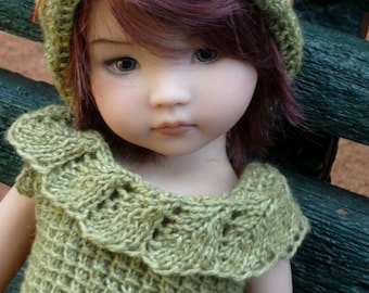 57. 57. English and  French INSTANT DOWNLOAD PDF knitting Pattern Only dress 13" dolls Little Darling