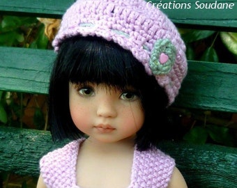 59. English and  French INSTANT DOWNLOAD PDF knitting Pattern 13" dolls Little Darling