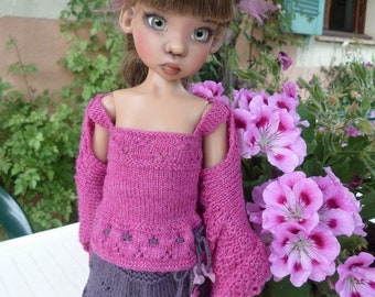 48. English and  French INSTANT DOWNLOAD PDF knitting Pattern msd bjd Kaye Wiggs dolls 18"