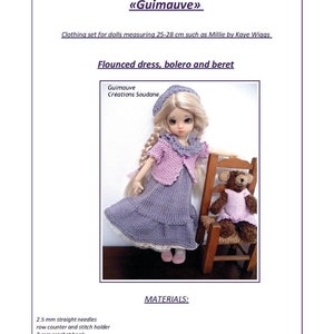 39. English and French INSTANT DOWNLOAD PDF knitting Pattern yosd bjd artist dolls 10 image 3