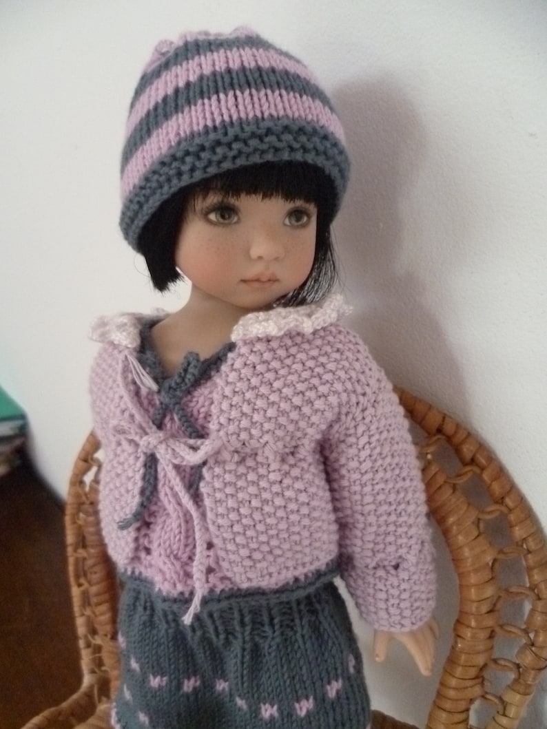 40. English and French INSTANT DOWNLOAD PDF knitting Pattern13 dolls Little Darling image 6