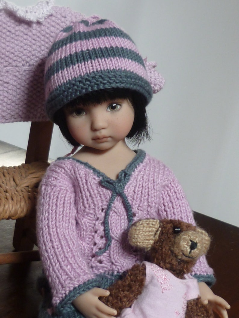 40. English and French INSTANT DOWNLOAD PDF knitting Pattern13 dolls Little Darling image 9