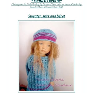 55. English and French INSTANT DOWNLOAD PDF knitting Pattern 13 dolls Little Darling image 2