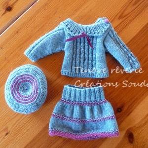 55. English and French INSTANT DOWNLOAD PDF knitting Pattern 13 dolls Little Darling image 3