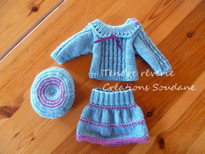 55. English and French INSTANT DOWNLOAD PDF knitting Pattern 13 dolls Little Darling image 3