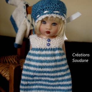 12. Only french Le ptit mousse knitting pattern pdf pour poupée de 20 cm, BJD ARTISTES KISH image 5